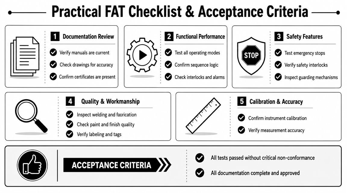 A Practical FAT Checklist and Acceptance Criteria