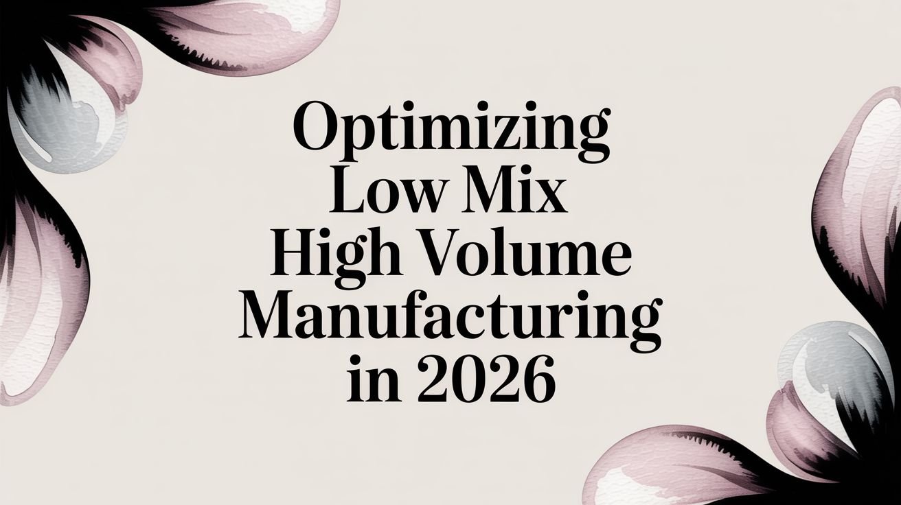 Optimizing Low Mix High Volume Manufacturing in 2026