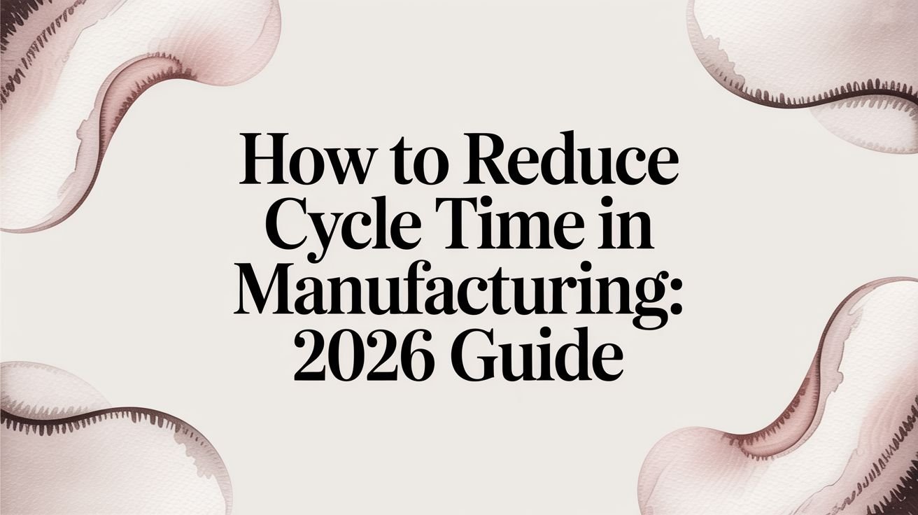 How to Reduce Cycle Time in Manufacturing: 2026 Guide