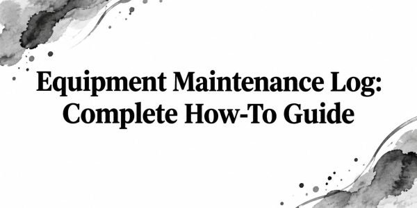Equipment Maintenance Log: Complete How-To Guide