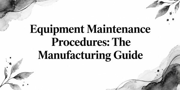 Equipment Maintenance Procedures: The Manufacturing Guide