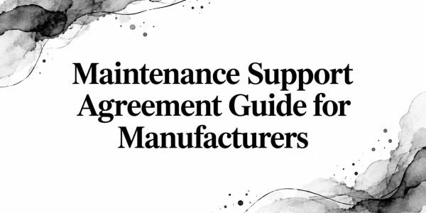 Maintenance Support Agreement Guide for Manufacturers